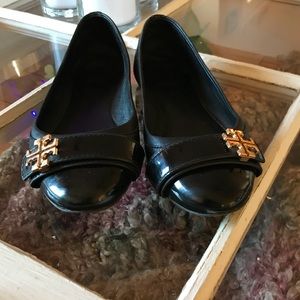 Tory Burch Black Flats